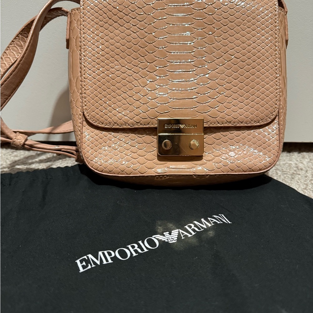 Emporio Armani Pink Crossbody Bag with Gold Hardware